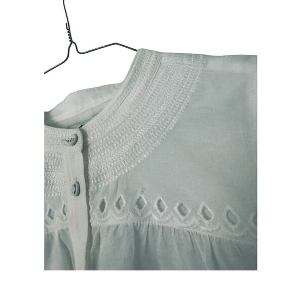 NWT Madewell Puff-Sleeve Band-Collar Shirt Size 12 - Picture 5 of 10